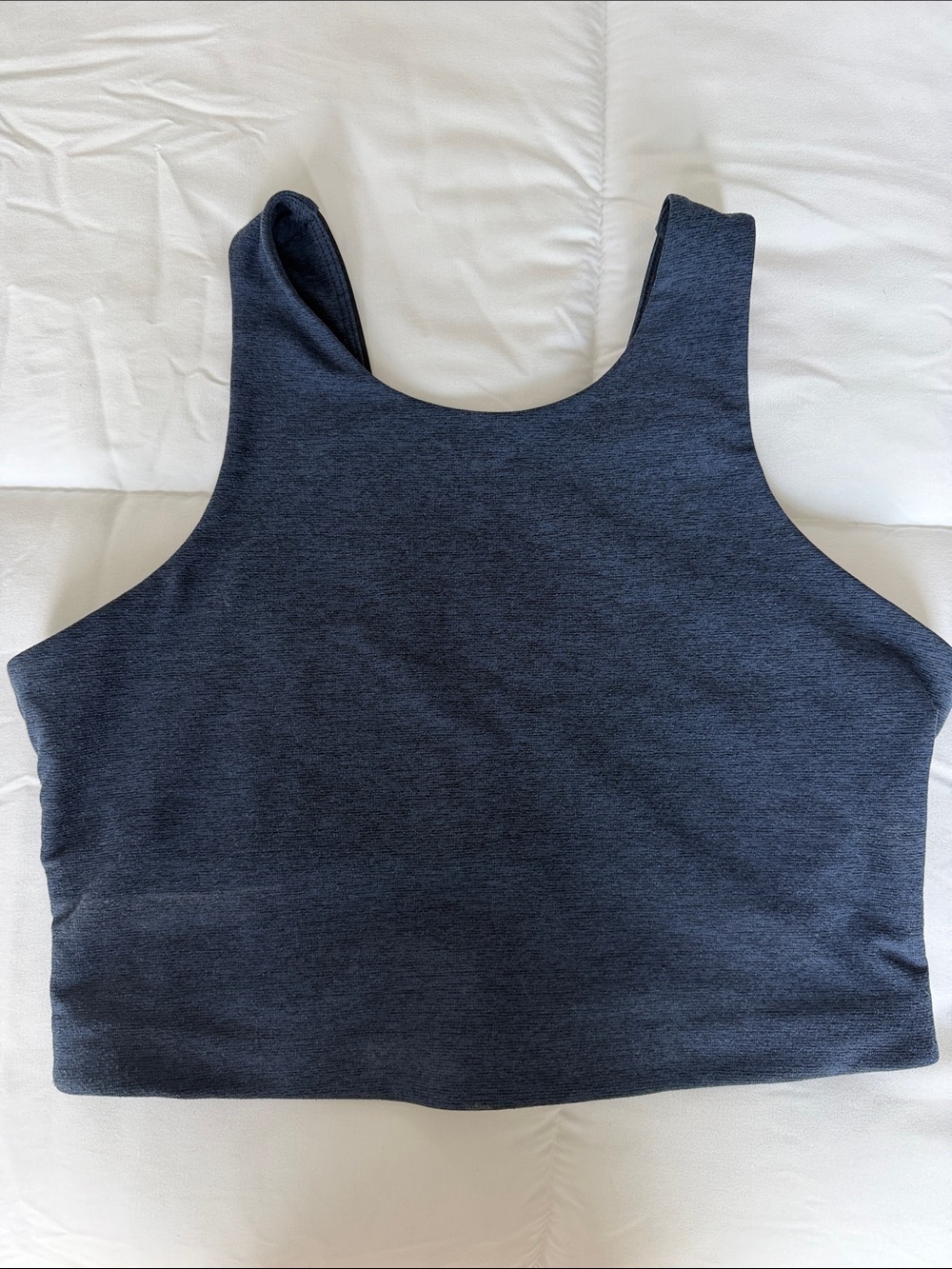 Outdoor Voices Navy Blue High-Neck Sports Bra